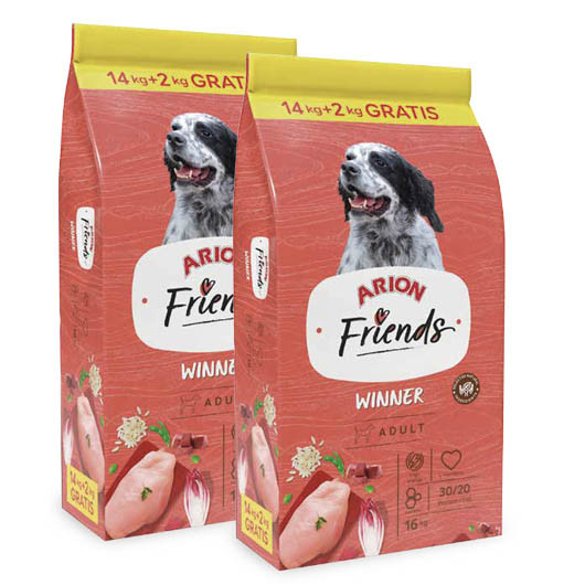 etiqueta arroz Grabar Arion Friends Winner (Pack2x14Kg) - Pienso de alta energía para perros